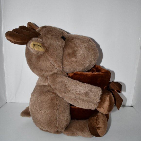 Noble Excellence Plush Moose with Blanket 50" x 60" #NF1PR009 NWT - Picture 5 of 6